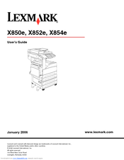 Lexmark 850e - X VE4 B/W Laser User Manual