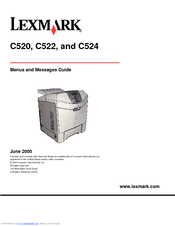 Lexmark 524dtn - C Color Laser Printer Reference Manual