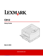 Lexmark C912dn Setup Manual