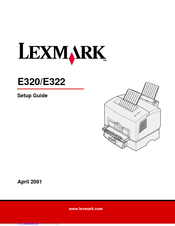 Lexmark 08A0332 - E322N 16PPM LASERPR 16MB-1200IQ USB FETH 220V Setup Manual