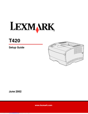 Lexmark 16H0126 - T 420d B/W Laser Printer Setup Manual