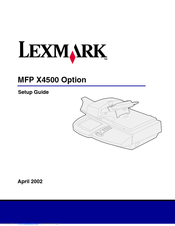 Lexmark X750e Setup Manual