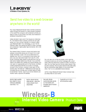 Linksys WVC11B - Wireless-B Internet Video Camera Network Product Data