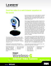 Linksys WVC54GC - Wireless-G Compact Internet Video Camera Network Product Data