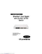 Linksys EF24G2 - EtherFast Dual Gigabit User Manual