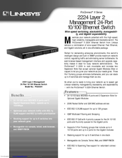 Linksys PC22224 - ProConnect II 2224 Ethernet Switch Specifications