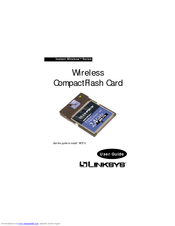 Linksys WCF12 - Wireless-B Network CompactFlash Card User Manual