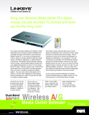 Linksys WMCE54AG - Wireless A/G Media Center Extender Product Data
