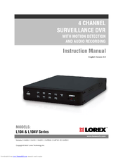 Lorex L104161 Instruction Manual