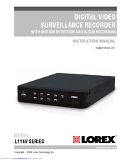 Lorex L114V251 Instruction Manual