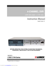 Lorex L174V-81 Instruction Manual