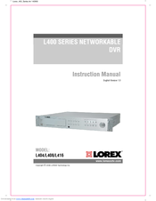 Lorex L404 Instruction Manual