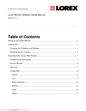 Lorex L14Q684C Network Setup Manual