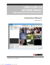 Lorex LOREX CLIENT 3.0 Instruction Manual