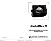 Lowrance GlobalNav II Installation Instructions Manual