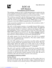 Lowrance LGC-12S Installation Instructions Manual