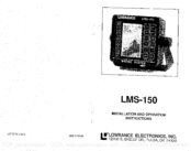 Lowrance LMS-150 Installation And Operation Instructions Manual
