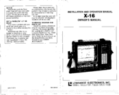 Lowrance X-16 Owner's Manual