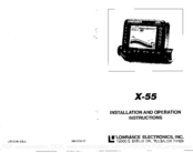 Lowrance X-55 Installation And Operation Instructions Manual