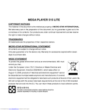 Msi Mega Player 515 Lite Reference Manual