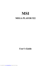 Msi Mega Player 522 User Manual