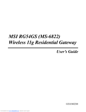 MSI RG54GS User Manual