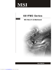 MSI 661FM3-V Series User Manual