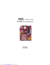 MSI 845E Max2 Series User Manual