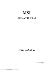 MSI MEGA VIEW 561 User Manual