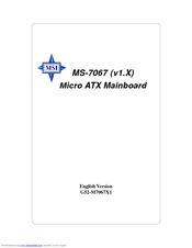 MSI MS-7067 User Manual
