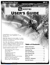 Maytag MDE2600AYW User Manual