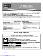 Maytag MSD2274VE User Instructions