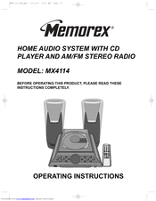 Memorex MX4114 Operating Instructions Manual
