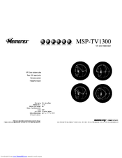 Memorex MSP-TV1300 Specifications