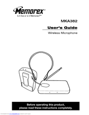 Memorex MKA382 User Manual