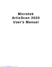 Microtek ArtixScan DI 2020 User Manual