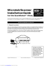Microtek ScanMaker V6USL Installation Manual