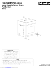 Miele T 1322C CONDENSER DRYER Product Dimensions