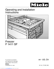 Miele F 1411 SF Operating And Installation Manual