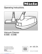 Miele S516 Operating Instructions Manual