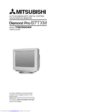 Mitsubishi TFM8705SKHKW User Manual