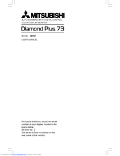Mitsubishi Diamond Plus 73 User Manual