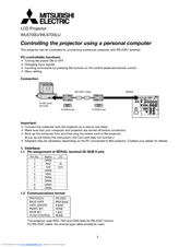 Mitsubishi Electric WL6700LU Supplementary Manual