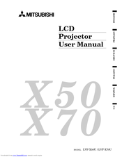 Mitsubishi LVP-X70U User Manual