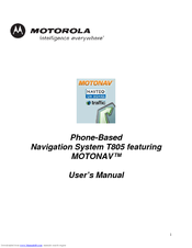 Motorola MOTONAV T805 User Manual
