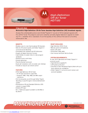 Motorola HDT100 Specifications