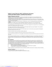 Motorola SURFboard SB5100i Software License, Warranty, Safety, And Regulatory Information