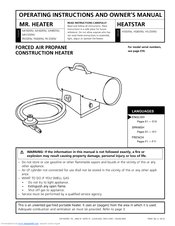 Mr Heater MR. HEATER PA85FAV Operating Instructions And Owner's Manual