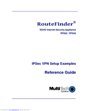 Multitech Multi-Tech RouteFinder SOHO RF830 Reference Manual