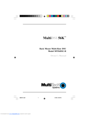 Multitech MT56DSU-R Owner's Manual